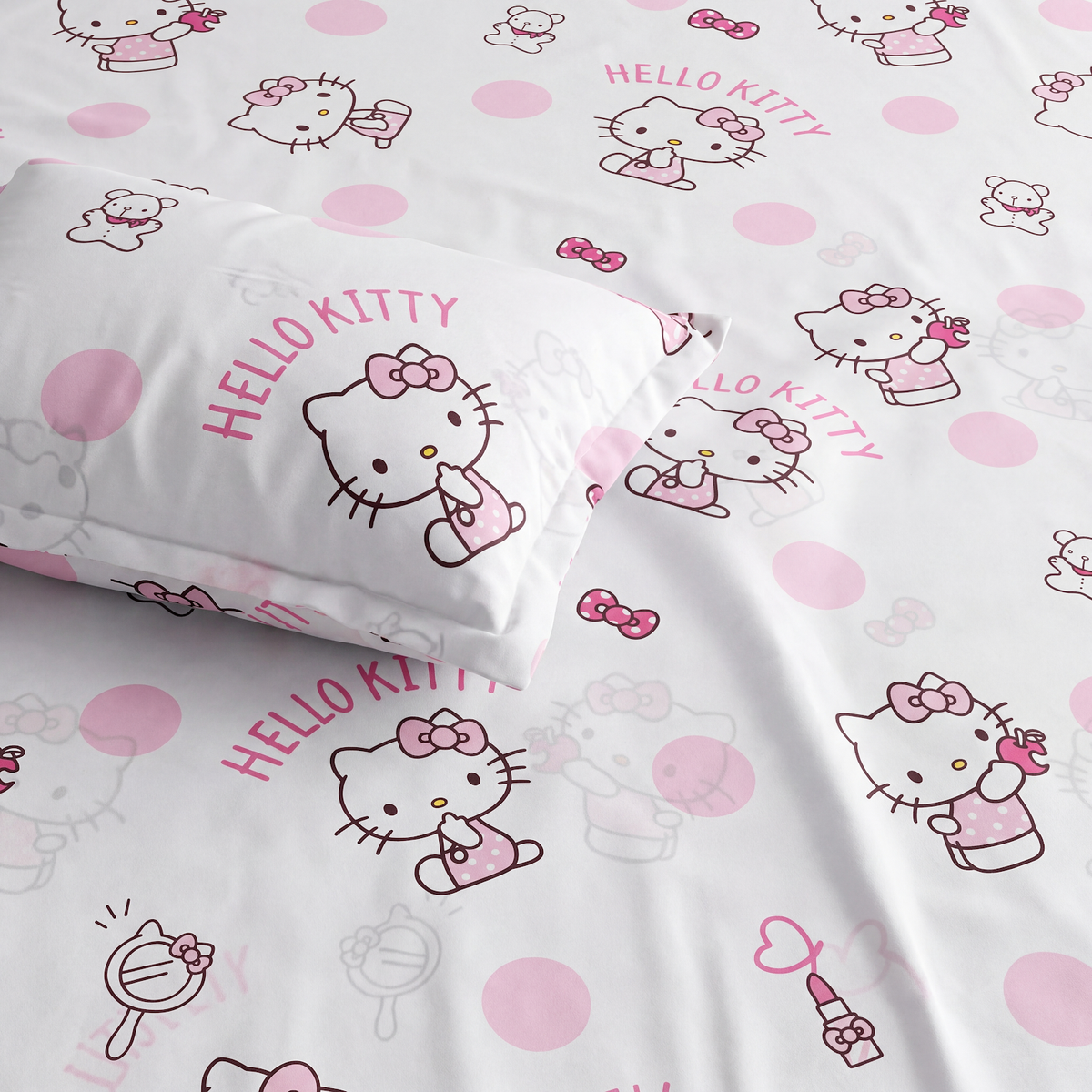 Grisha Little Wonder Pink Kitty Kids Bedsheet 1
