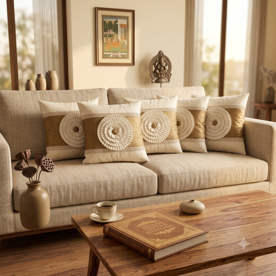Sunflower Love Cushion Cover Light Brown - 3
