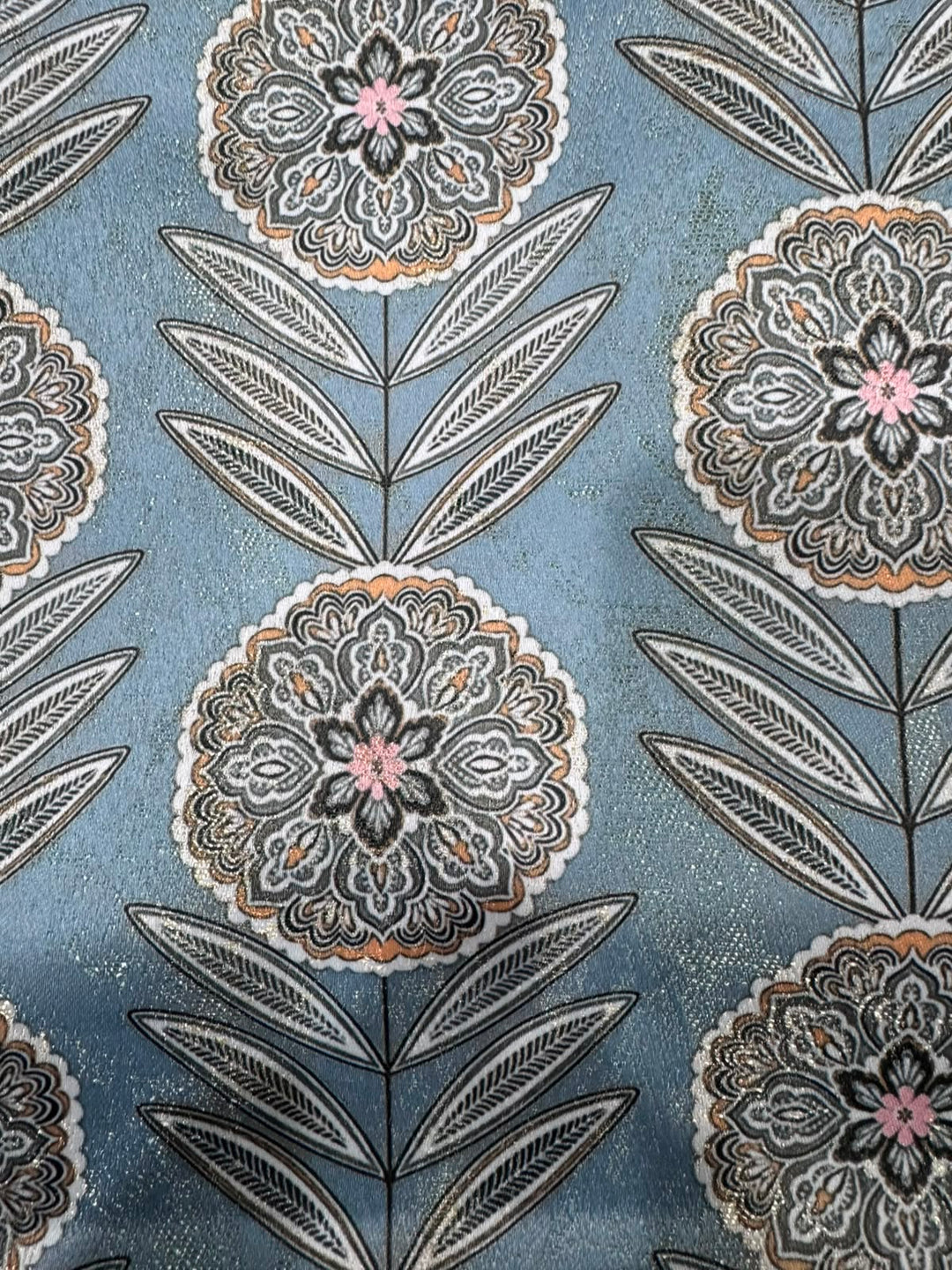 Elegant Floral Premium Digital Printed Cushion Covers - Pack of 5- Sea Green