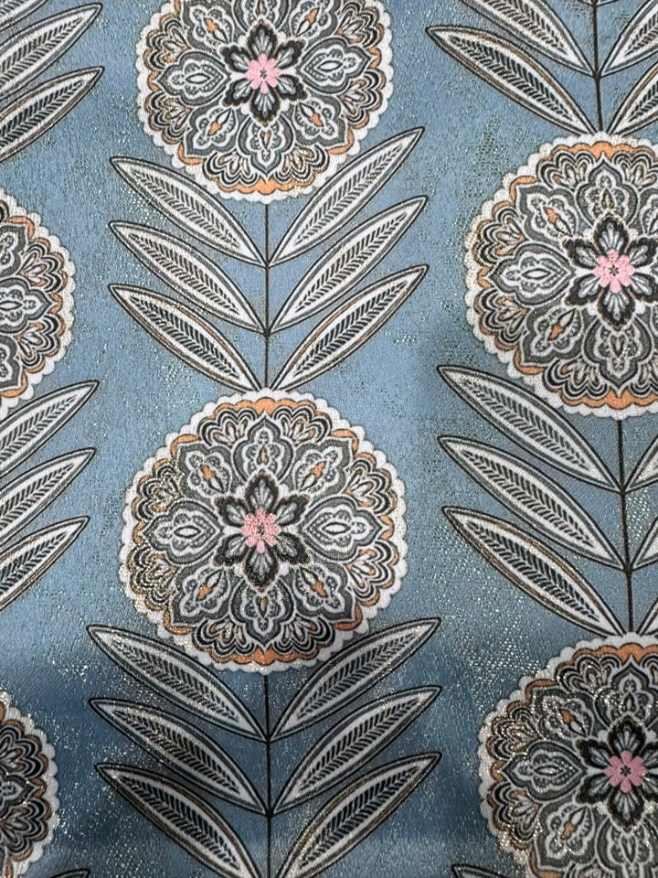Elegant Floral Premium Digital Printed Cushion Covers - Pack of 5- Sea Green