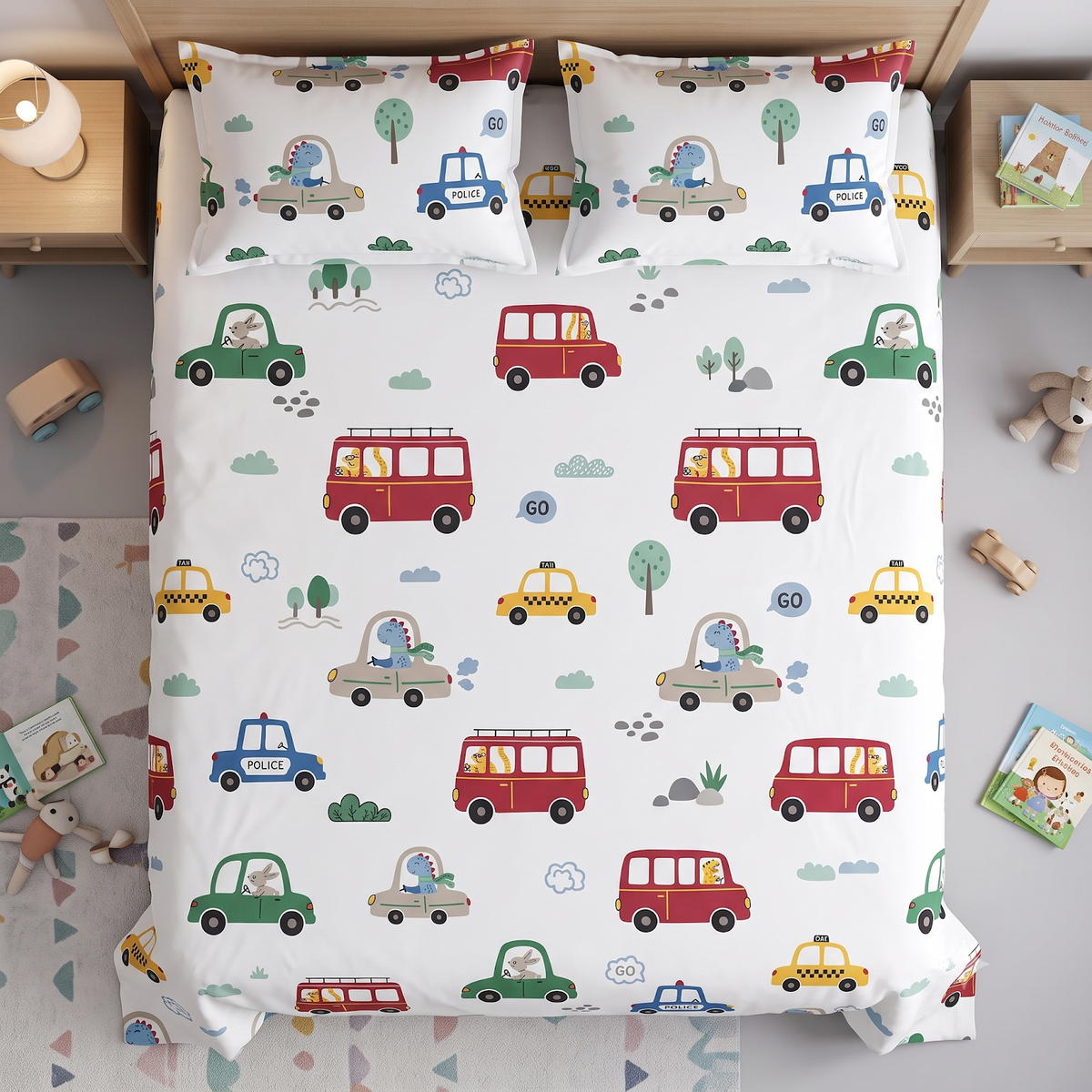 Grisha Little Wonder Car World Kids Bedsheet 2