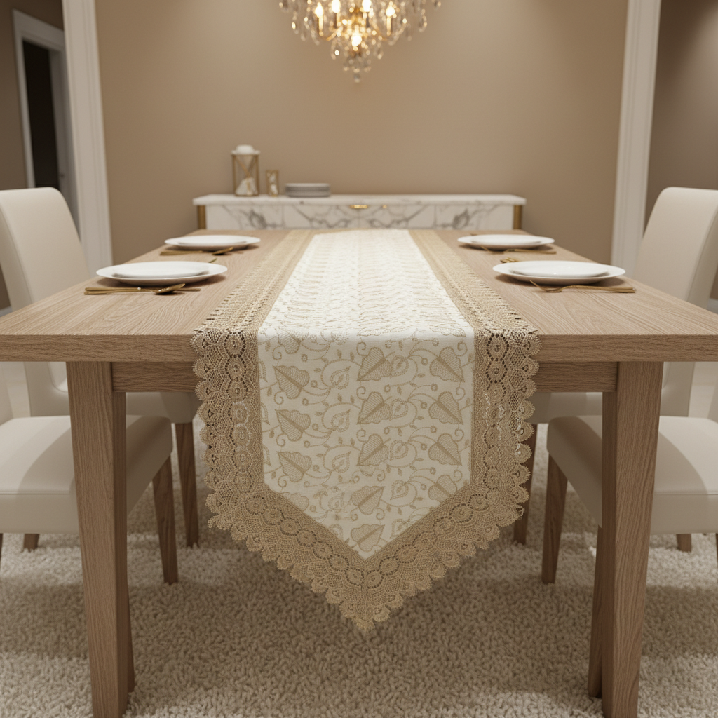 Premium Linen Cotton Dinning Table Runner, 16 × 72 inches