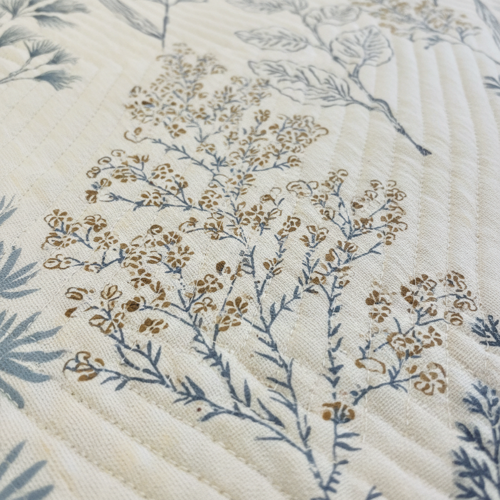 Premium 100% Cotton Aroma Reversible Quilted King Size Bedsheet- 90 x 100 Inches