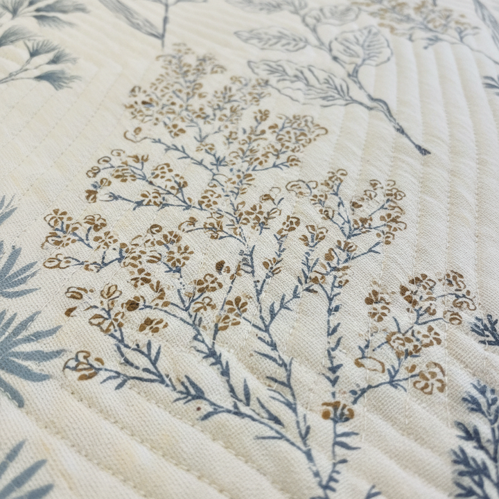 Premium 100% Cotton Aroma Reversible Quilted King Size Bedsheet- 90 x 100 Inches