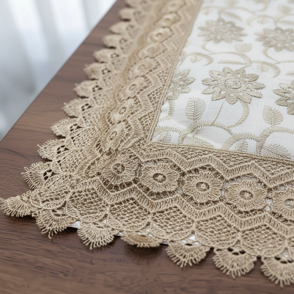 Star Love Linen Cotton Lace Decorative Cushions Cover Gold Set of 5