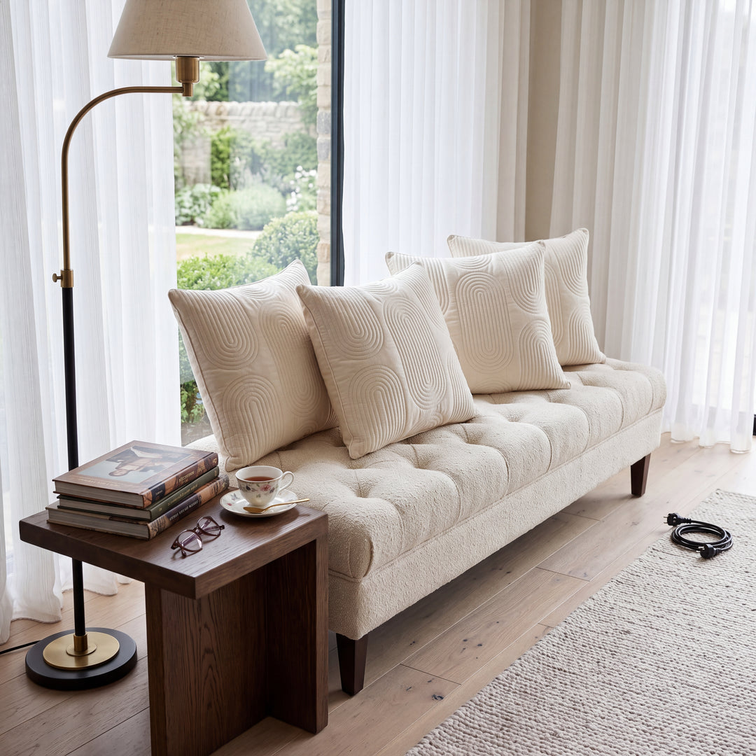 Modern Boho Tufted Arch Cushion Covers - Pack of 5- Ivory