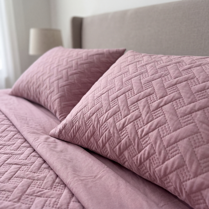 Blissful Purple Pure Cotton  Perfectly Designed To Fit King Size Bedcover
