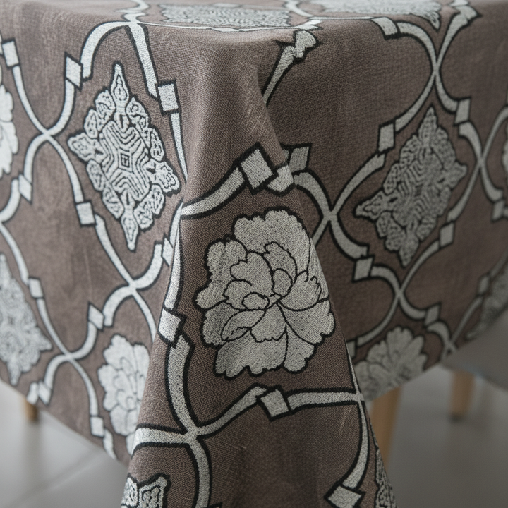 Premium Havey PVC Waterproof Table Cover | Floral Print 60x90 Inches for 6 Seater