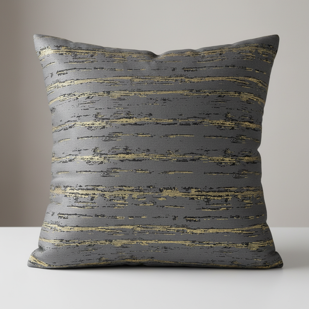 golden stripes 100% Cotton cushion covers, set of 5