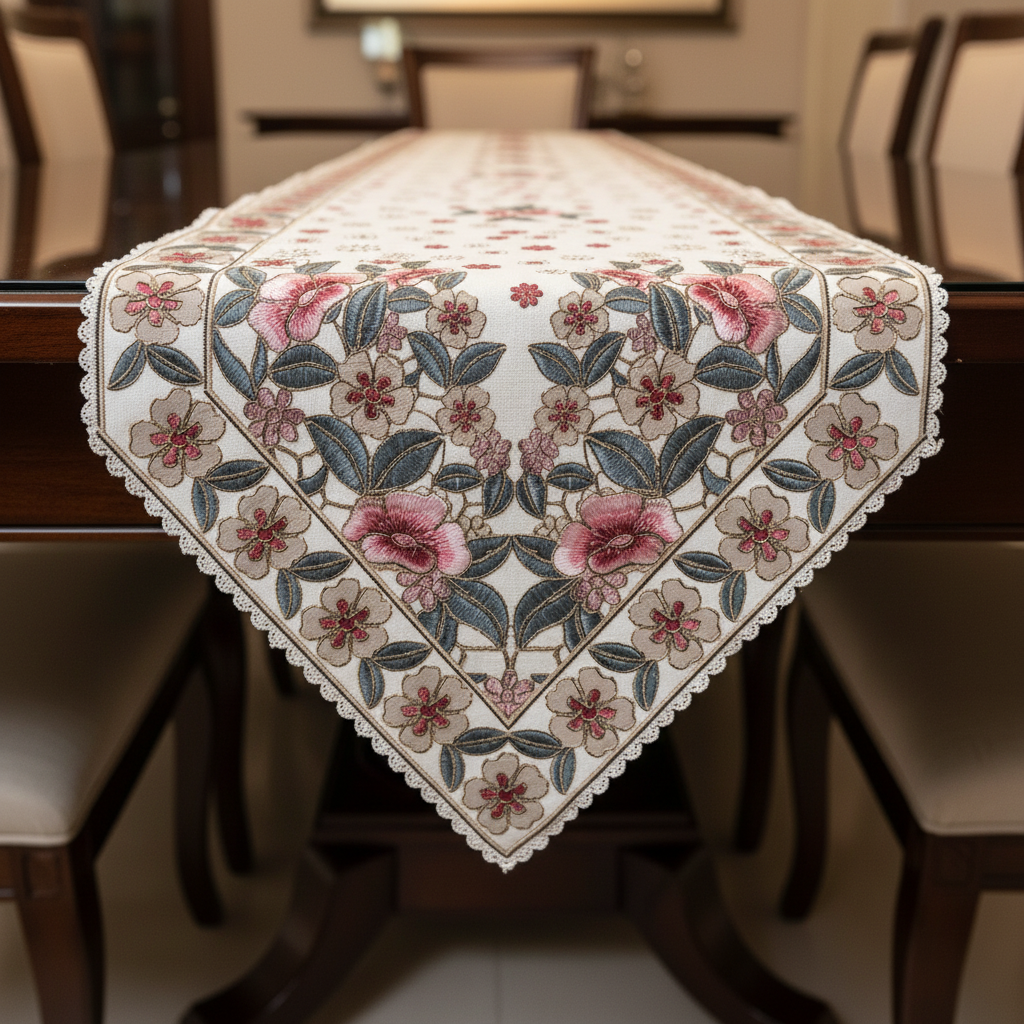 Premium Suede Dining Table Runner, 15 × 70 inches