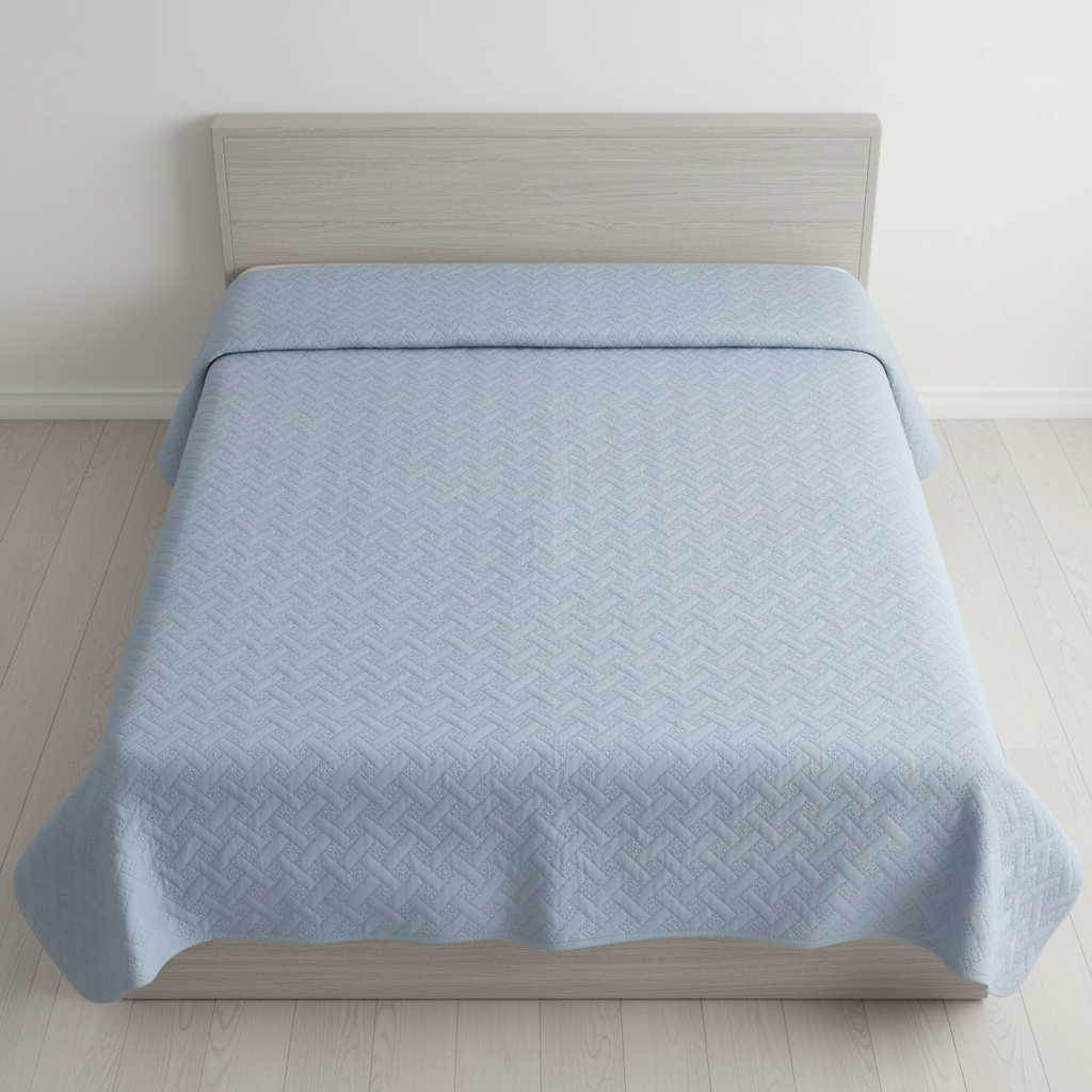 Blissful Blue Bloom Pure Cotton Perfectly Designed To Fit King Size Bedcover