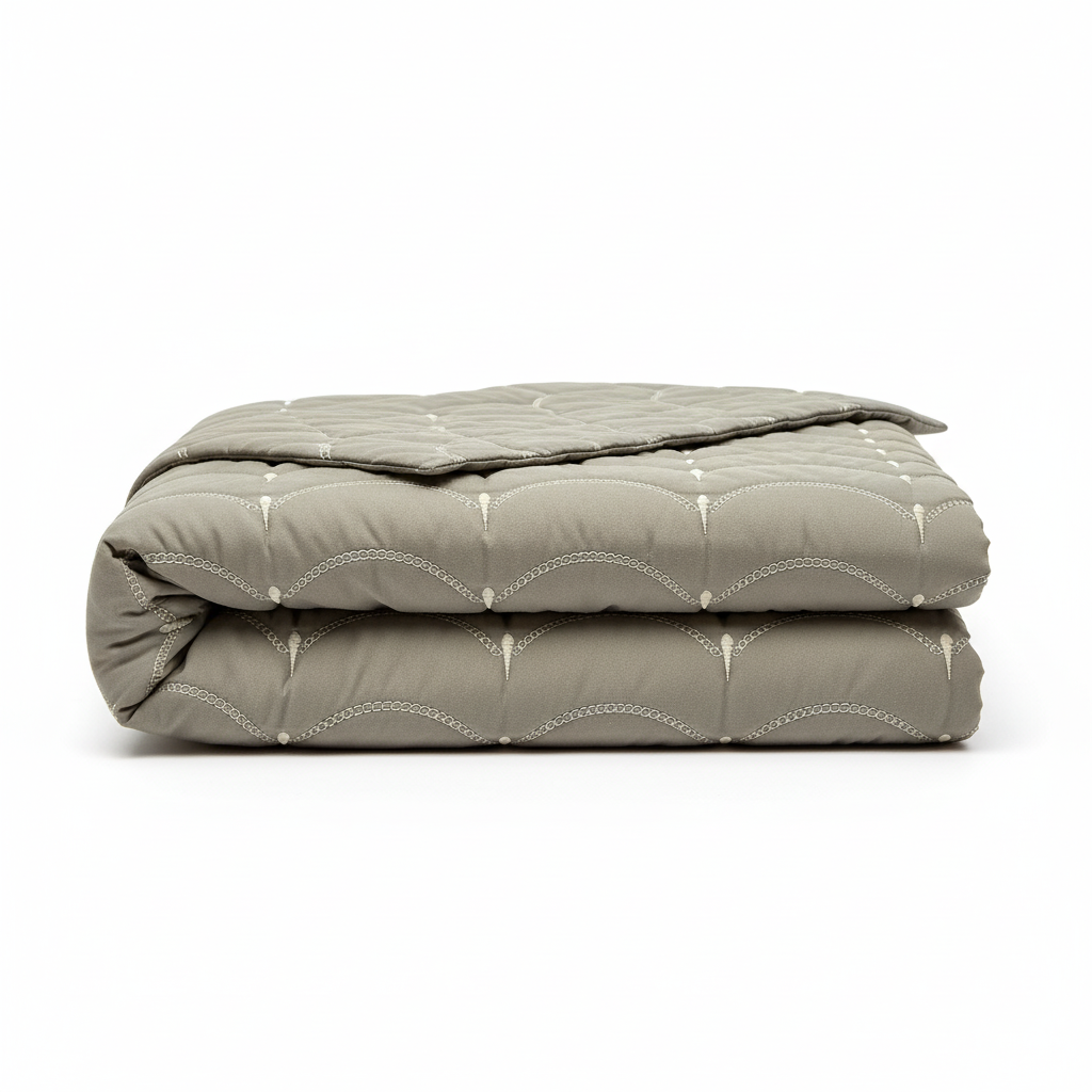 Serene Waves Pure Cotton King Size Bedcover with Elegant Quilted Finish