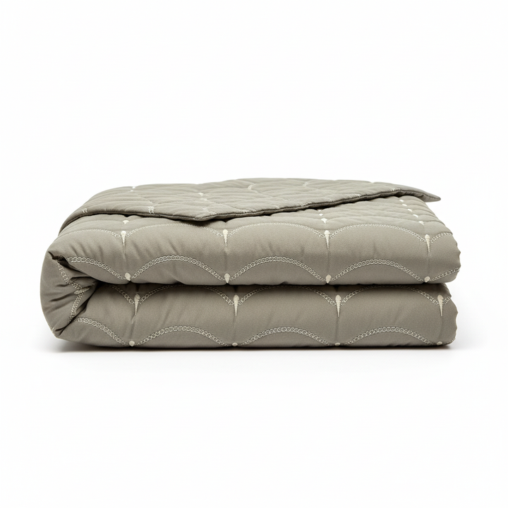 Serene Waves Pure Cotton King Size Bedcover with Elegant Quilted Finish