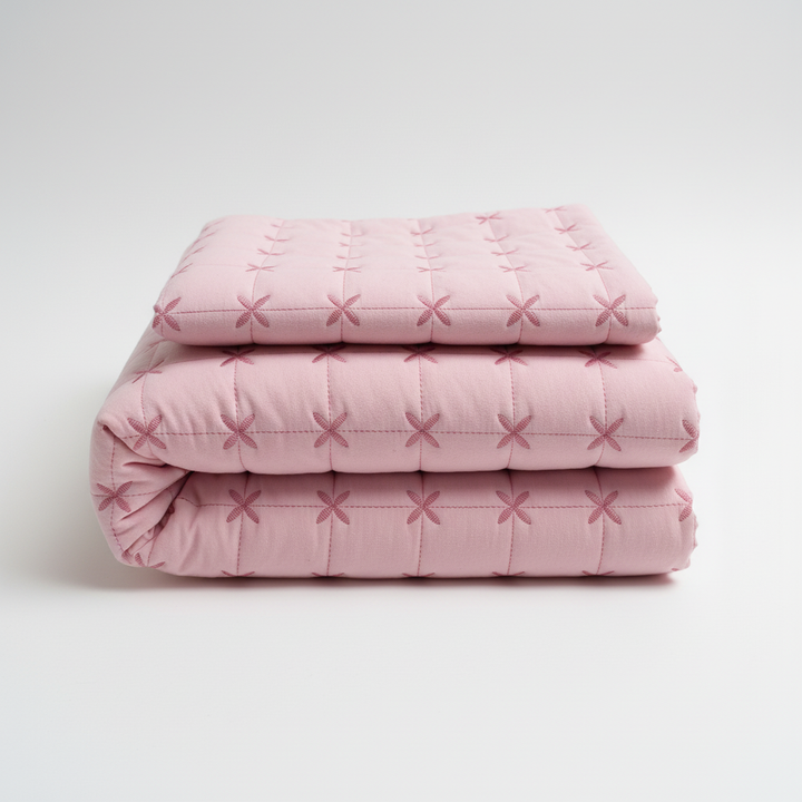 Pink Haven Pure Cotton Perfectly Designed To Fit King Size Bedcover,