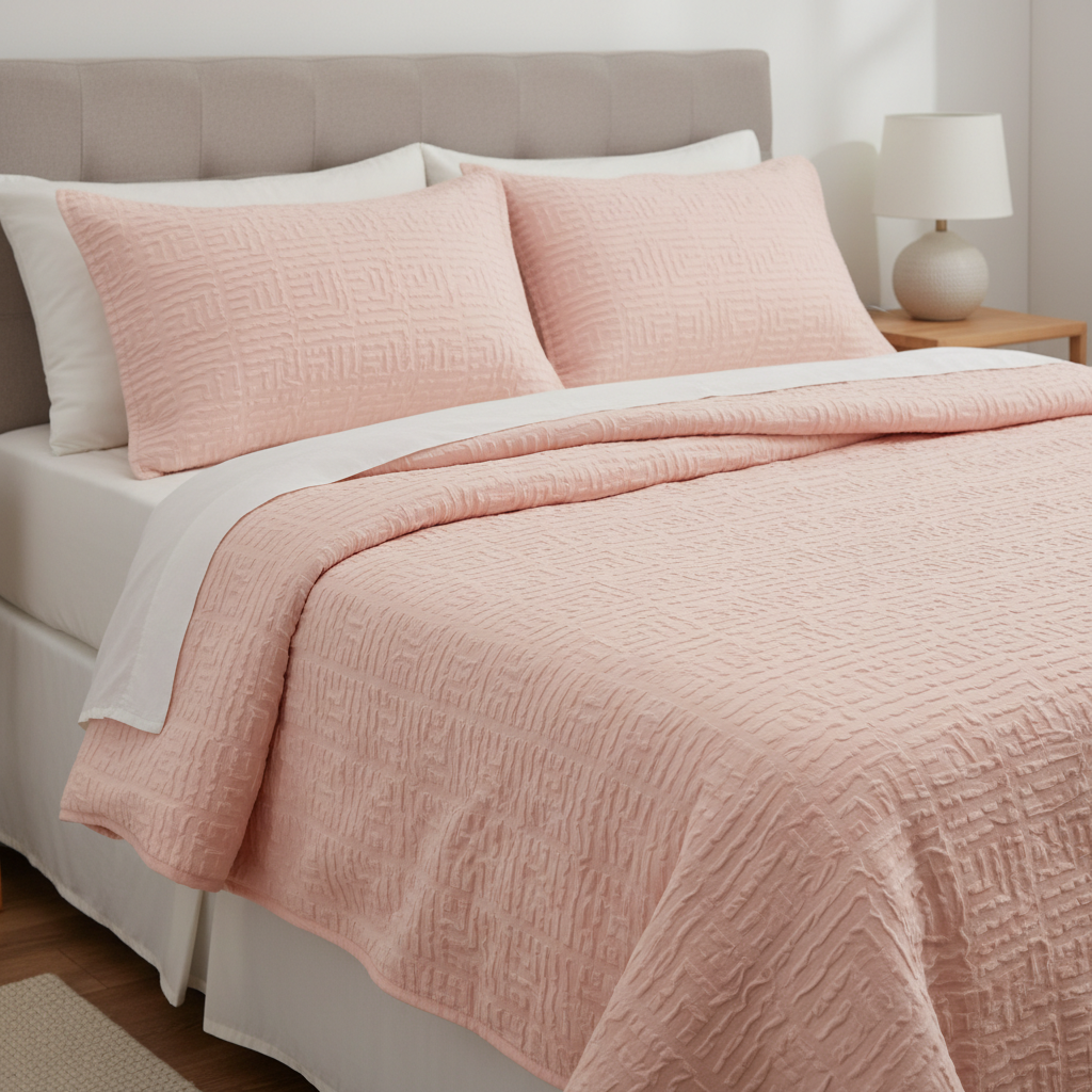 Snug And Hug Soft Microfiber AC Quilt King Size Comforter, Pink