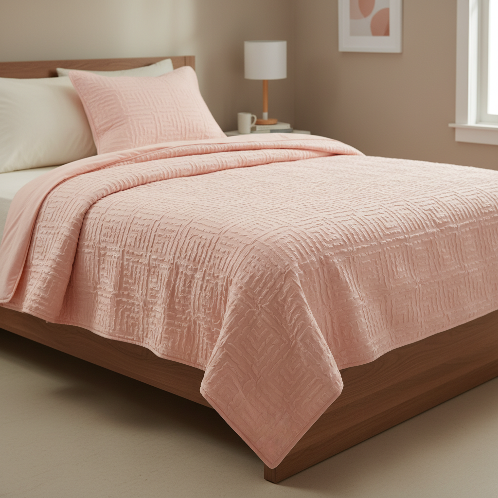 Snug And Hug Soft Microfiber AC Quilt King Size Comforter, Pink