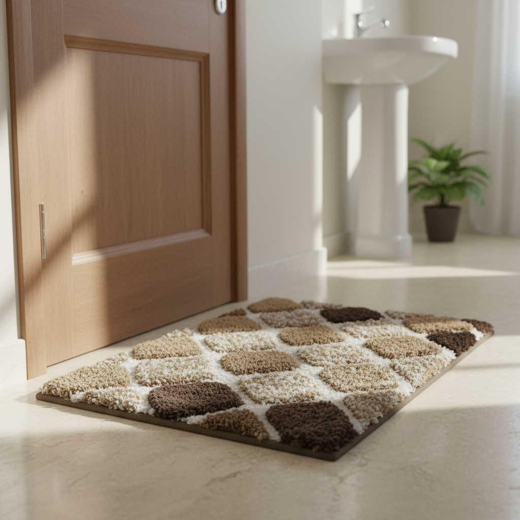 Ultra-Soft Plush bath Rug Design Bath Mat | Super Absorbent & Anti-Slip (16 x 23 Inch)