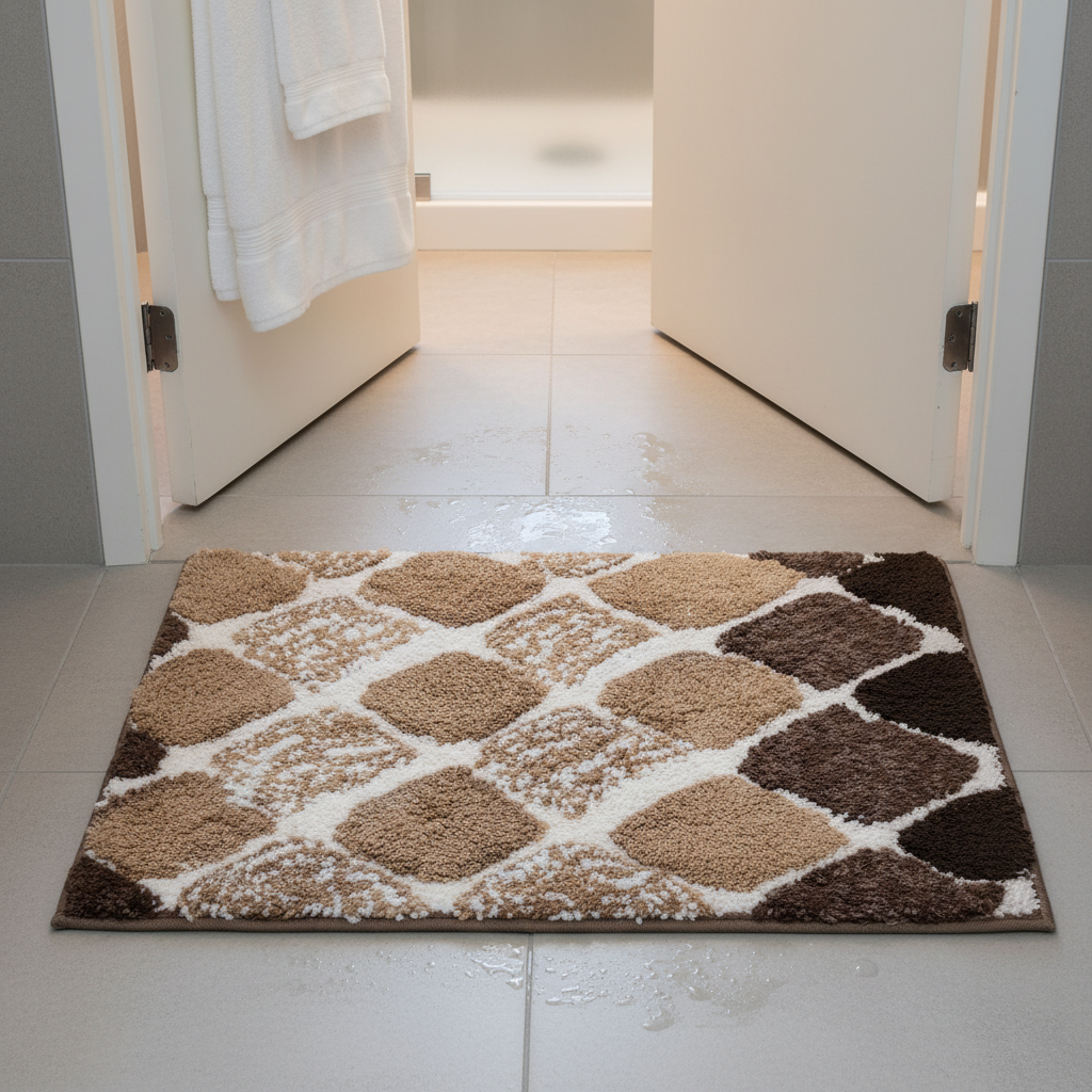 Ultra-Soft Plush bath Rug Design Bath Mat | Super Absorbent & Anti-Slip (16 x 23 Inch)