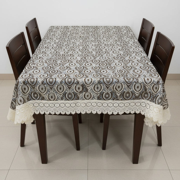 Luxury Royal Paisley Tissue Embroidered 6- 8 Seater Table Cloth | 60x90