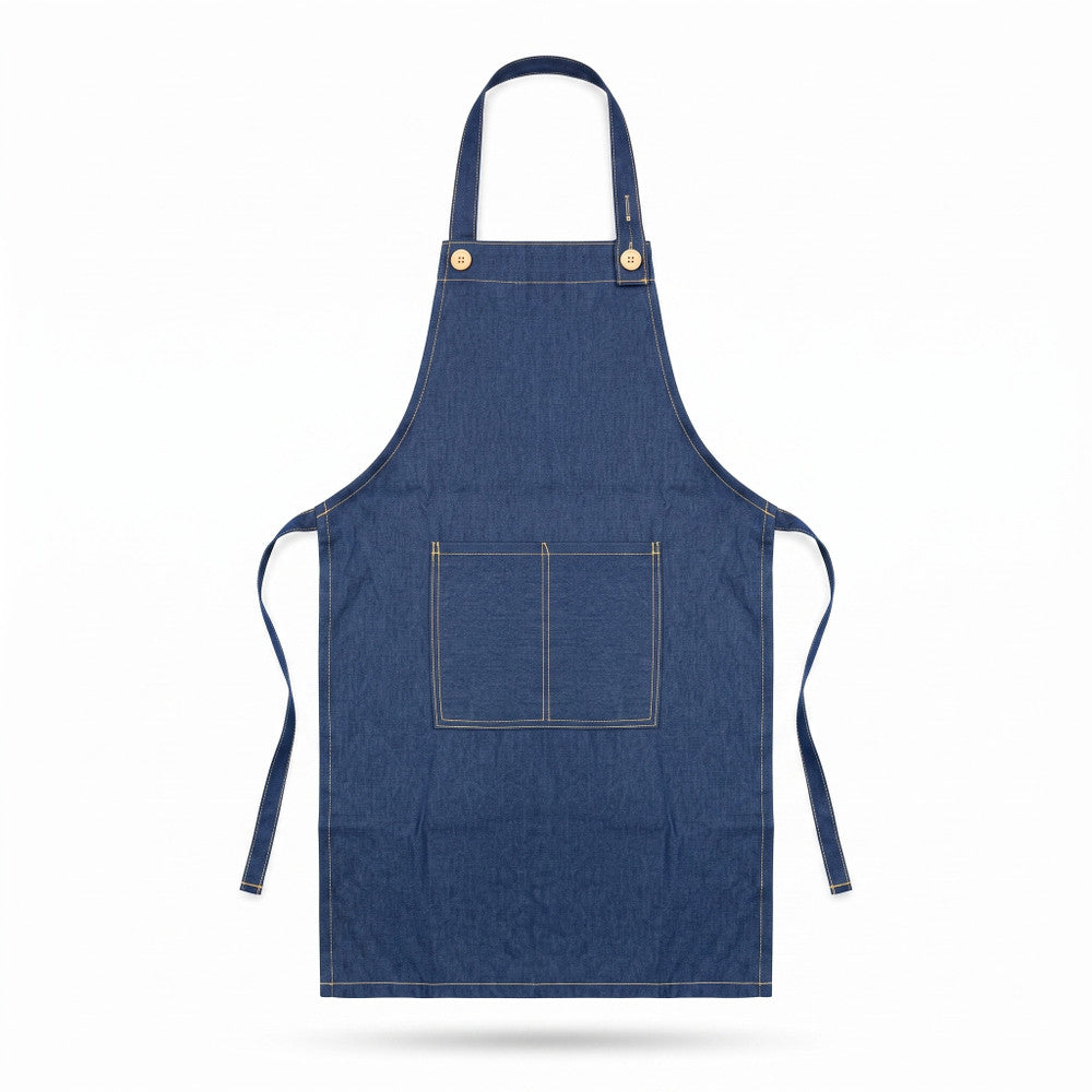 Grisha denim apron front view