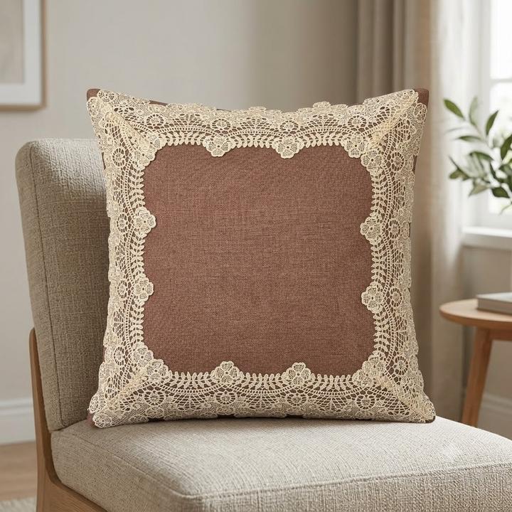 Gulnaz Cushion Covers Chocolate Brown