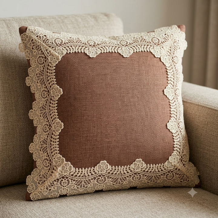 Gulnaz Cushion Covers Chocolate Brown