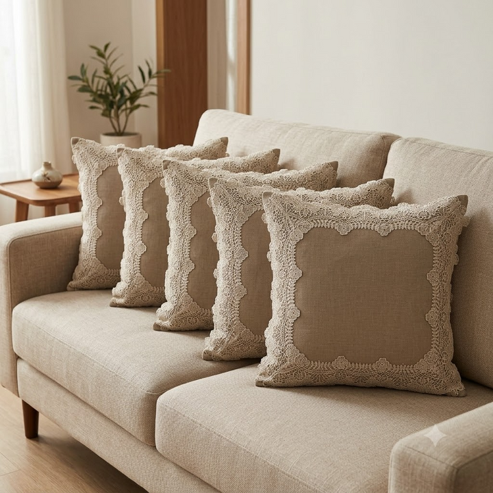 Gulnaz Cushion Covers Mushroom Beige
