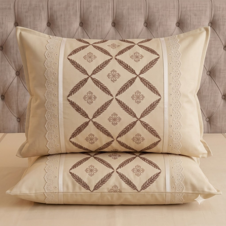 Nazakat Cotton Bedsheet Brown