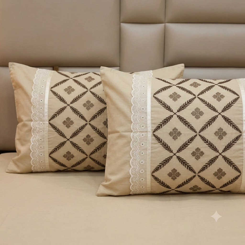 Nazakat Cotton Bedsheet Brown