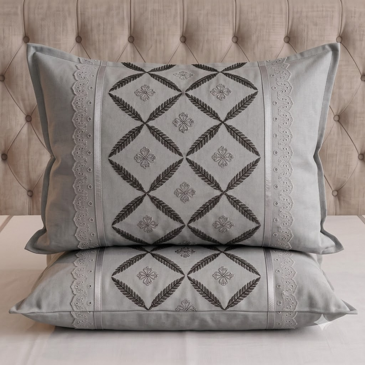 Nazakat Cotton Bedsheet Grey