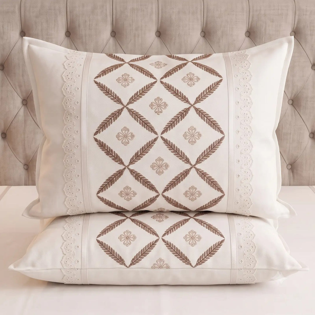 Nazakat Cotton Bedsheet Off White