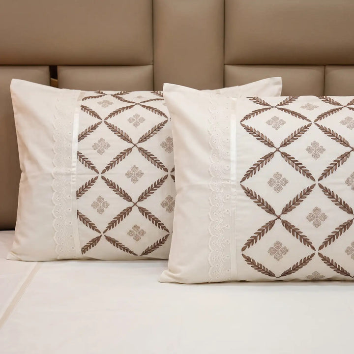 Nazakat Cotton Bedsheet Off White