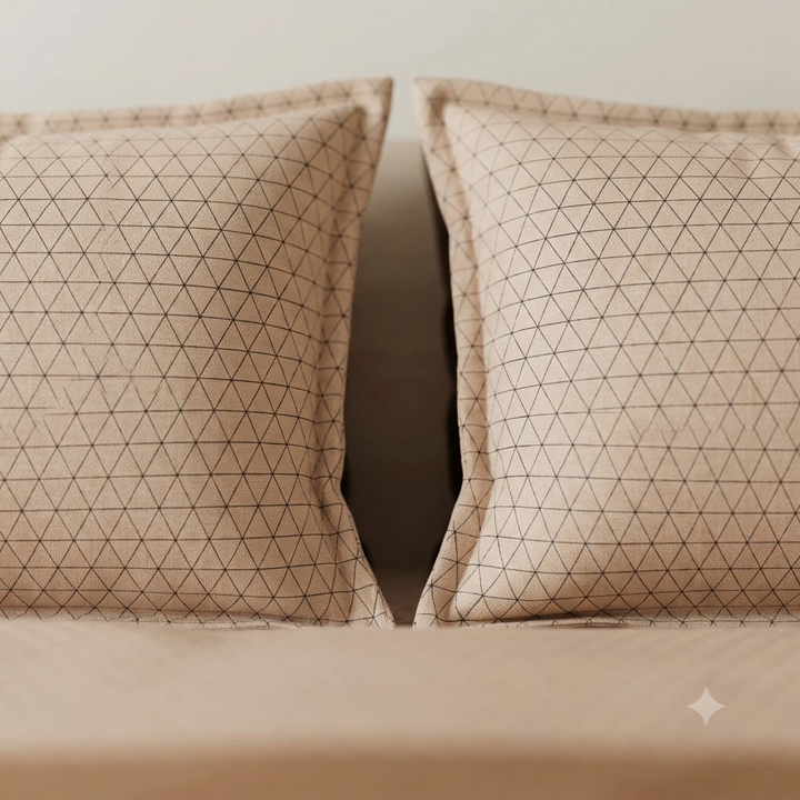 Ombre Pure Cotton King Size Bedsheet Brown