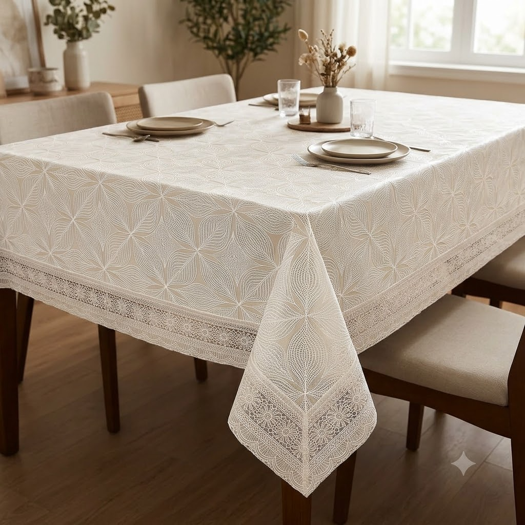 PVC Table Cover Beige