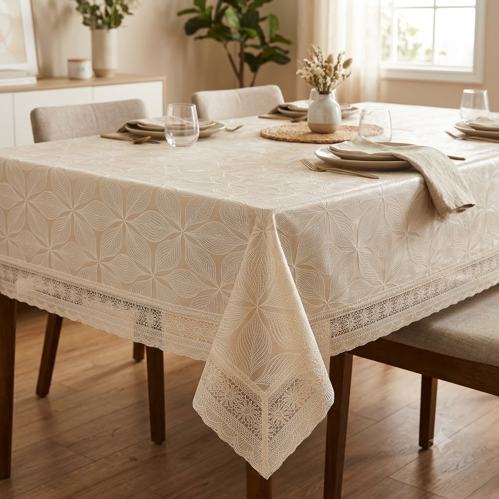 PVC Table Cover Beige