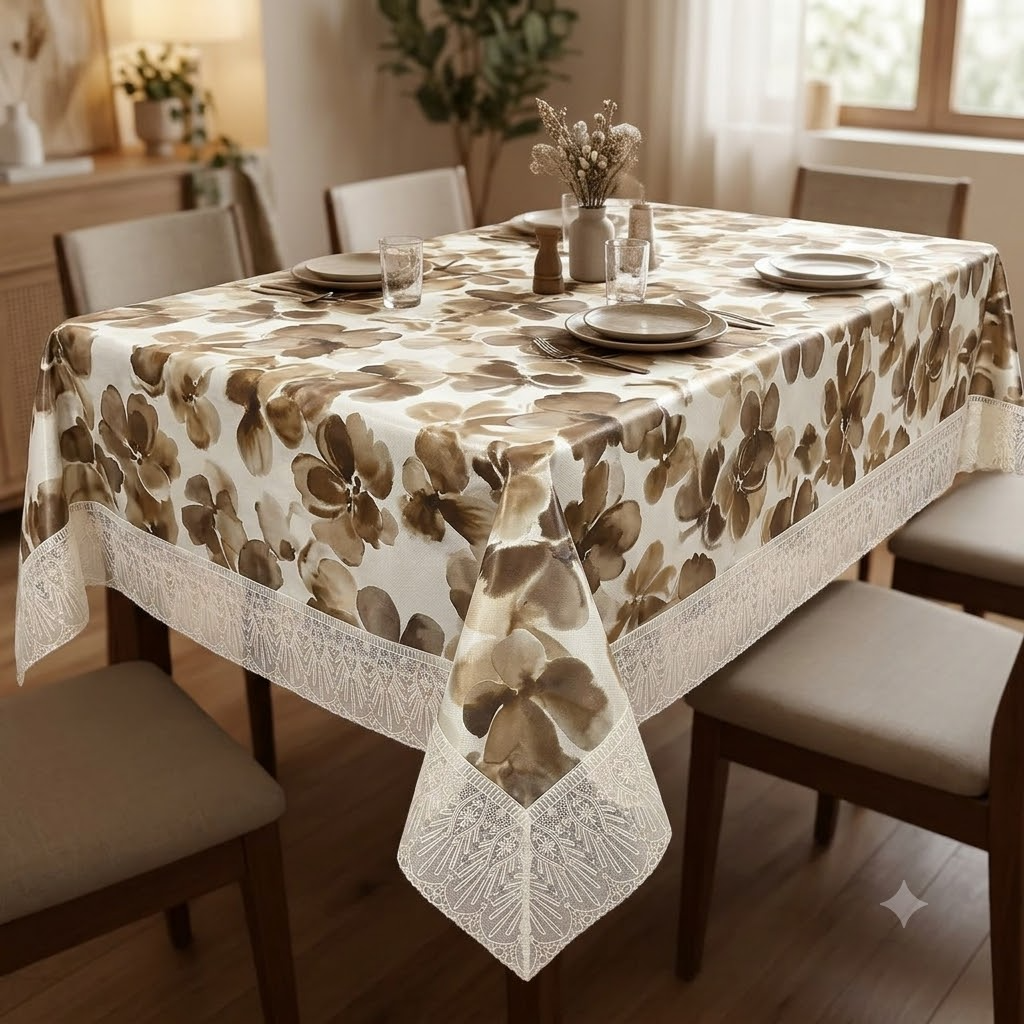 Luxury Blossom PVC Table Cover