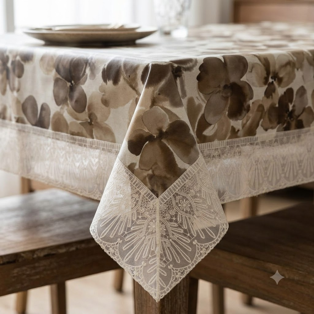 Luxury Blossom PVC Table Cover