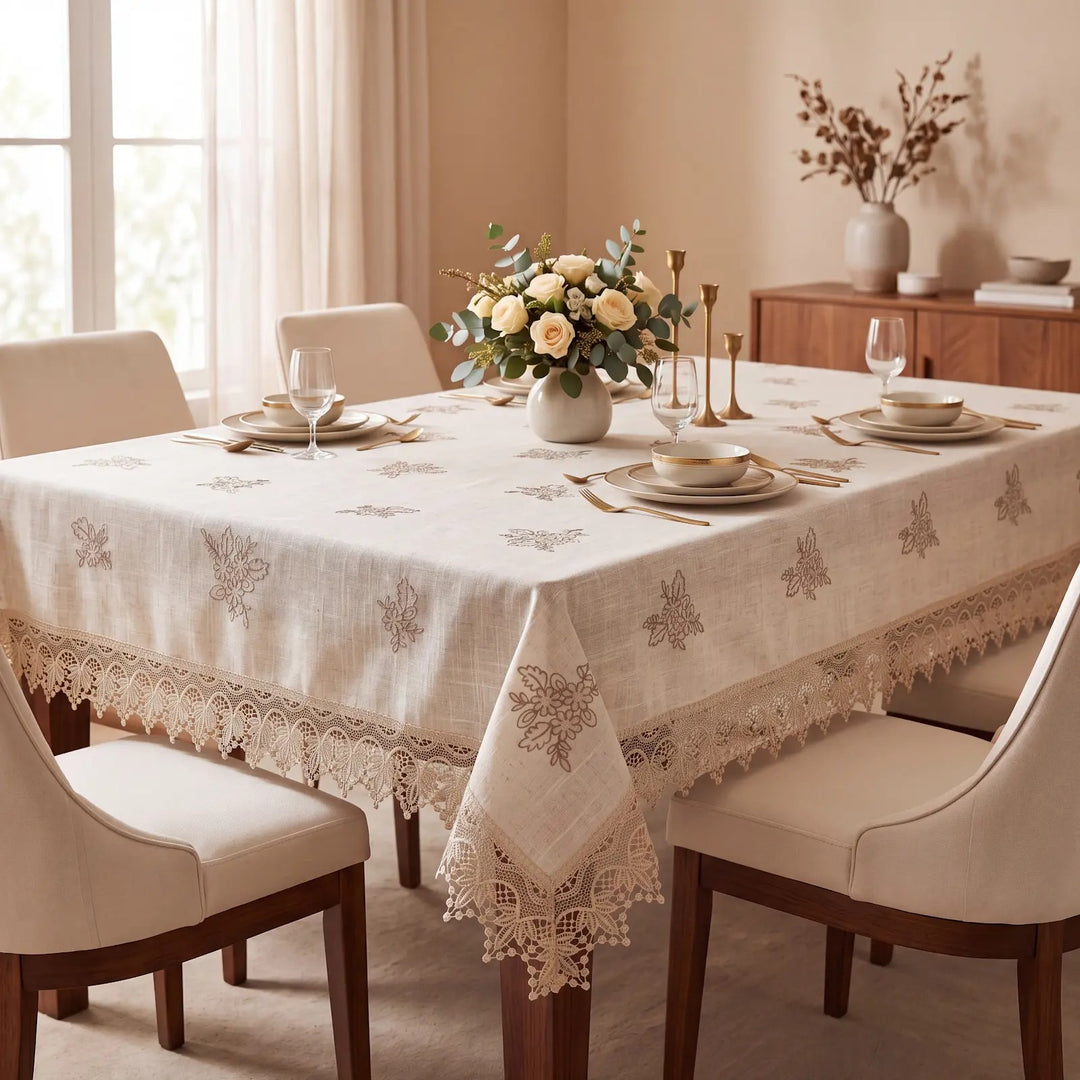 Linen Cotton Turkish Dining Table Cover